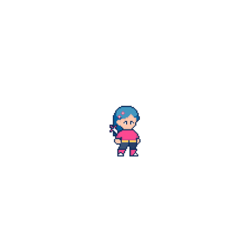 desenho menina pixels